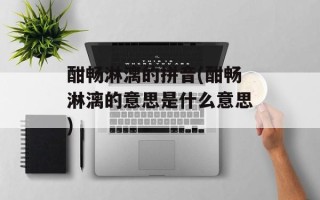 酣畅淋漓的拼音(酣畅淋漓的意思是什么意思)