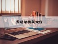 黎明杀机英文名