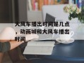 大风车播出时间是几点，动画城和大风车播出时间