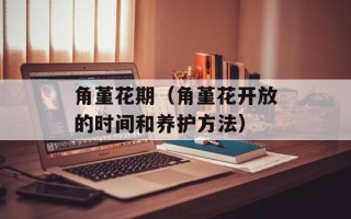 角堇花期（角堇花开放的时间和养护方法）