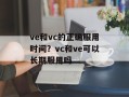 ve和vc的正确服用时间？vc和ve可以长期服用吗