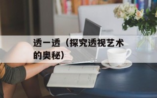 透一透（探究透视艺术的奥秘）