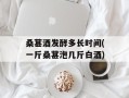 桑葚酒发酵多长时间(一斤桑葚泡几斤白酒)