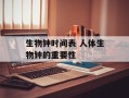 生物钟时间表 人体生物钟的重要性