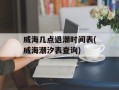 威海几点退潮时间表(威海潮汐表查询)