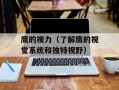 鹰的视力（了解鹰的视觉系统和独特视野）