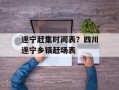 遂宁赶集时间表？四川遂宁乡镇赶场表