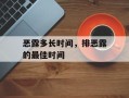 恶露多长时间，排恶露的最佳时间