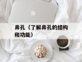 鼻孔（了解鼻孔的结构和功能）