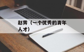 赵霁（一个优秀的青年人才）