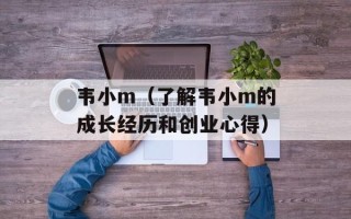 韦小m（了解韦小m的成长经历和创业心得）