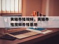 黄鳝养殖视频，黄鳝养殖视频养殖基地