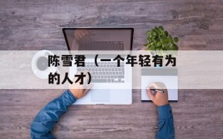 陈雪君（一个年轻有为的人才）