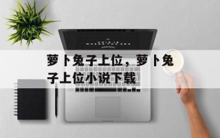 萝卜兔子上位，萝卜兔子上位小说下载