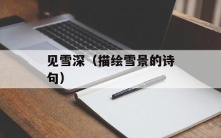 见雪深（描绘雪景的诗句）