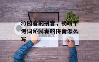 沁园春的拼音，杨靖宇诗词沁园春的拼音怎么写