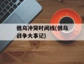 俄乌冲突时间线(俄乌战争大事记)