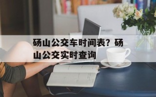 砀山公交车时间表？砀山公交实时查询