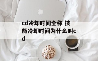 cd冷却时间全称 技能冷却时间为什么叫cd