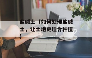 盐碱土（如何处理盐碱土，让土地更适合种植）