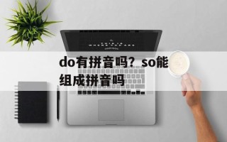 do有拼音吗？so能组成拼音吗