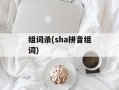 组词杀(sha拼音组词)