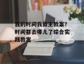 我的时间我做主教案？时间都去哪儿了综合实践教案