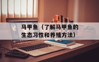 马甲鱼（了解马甲鱼的生态习性和养殖方法）