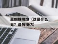 黑蜘蛛擦炮（这是什么鬼？请勿模仿）