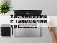 龙鞭：神秘而古老的草药（龙鞭的功效与使用方法）