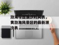 渤海今日潮汐时间表，黄渤海风景区的最新潮汐表