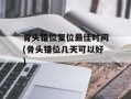 骨头错位复位最佳时间(骨头错位几天可以好)