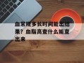 血常规多长时间能出结果？血脂高查什么能查出来
