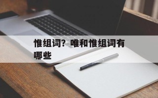 惟组词？唯和惟组词有哪些