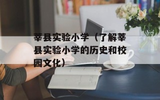 莘县实验小学（了解莘县实验小学的历史和校园文化）