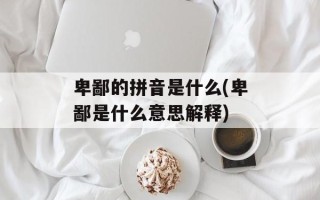 卑鄙的拼音是什么(卑鄙是什么意思解释)