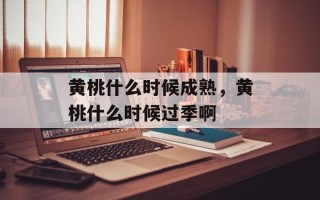 黄桃什么时候成熟，黄桃什么时候过季啊