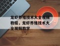 龙虾养殖技术大全视频教程，龙虾养殖技术大全视频教学