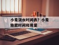 小麦浇水时间表？小麦施肥时间和用量