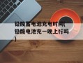 铅酸蓄电池充电时间(铅酸电池充一晚上行吗)