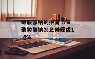 碳酸氢钠的拼音 5%碳酸氢钠怎么稀释成1.4%