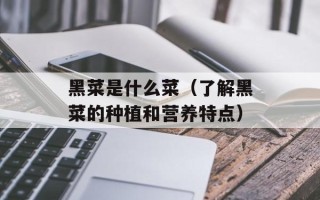 黑菜是什么菜（了解黑菜的种植和营养特点）