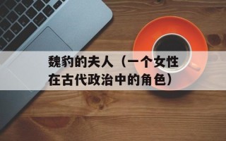 魏豹的夫人（一个女性在古代政治中的角色）