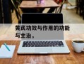 黄芪功效与作用的功能与主治，